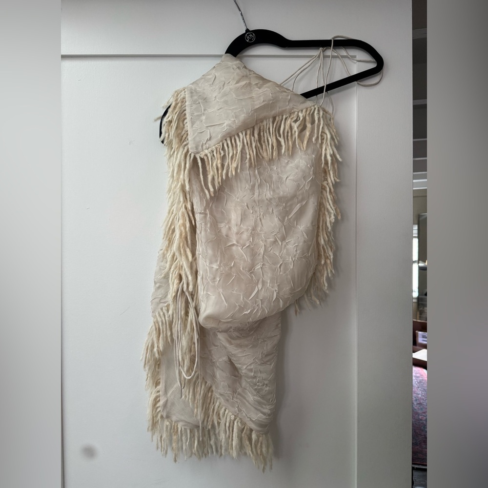Christopher Esber Villus Fringed Crinkle Top - Picture 2 of 3